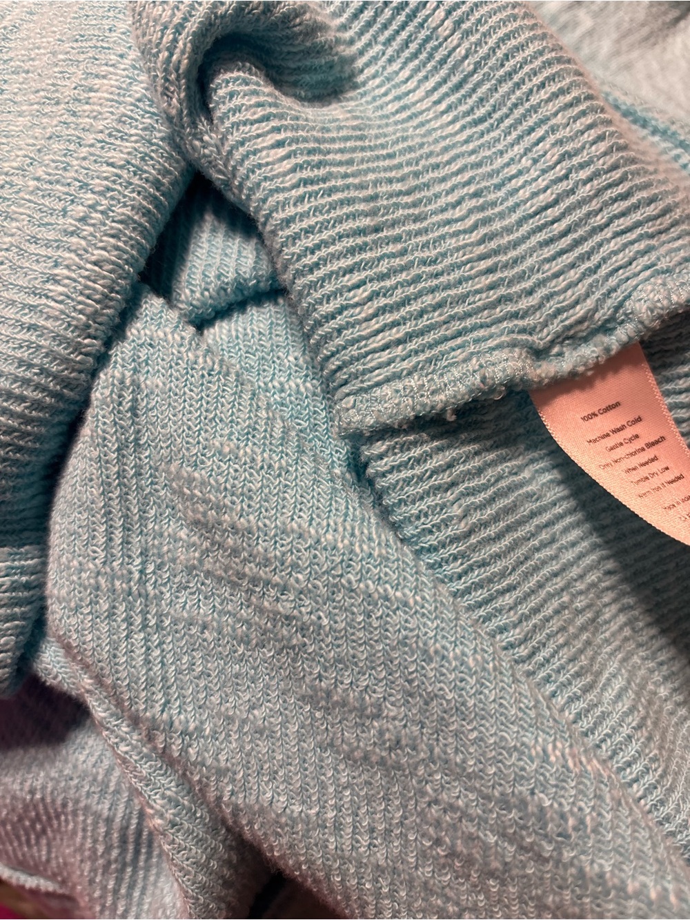 Talbots Light Aqua Short-Sleeve Cowl Neck Pullover Sweater - Picture 8 of 9